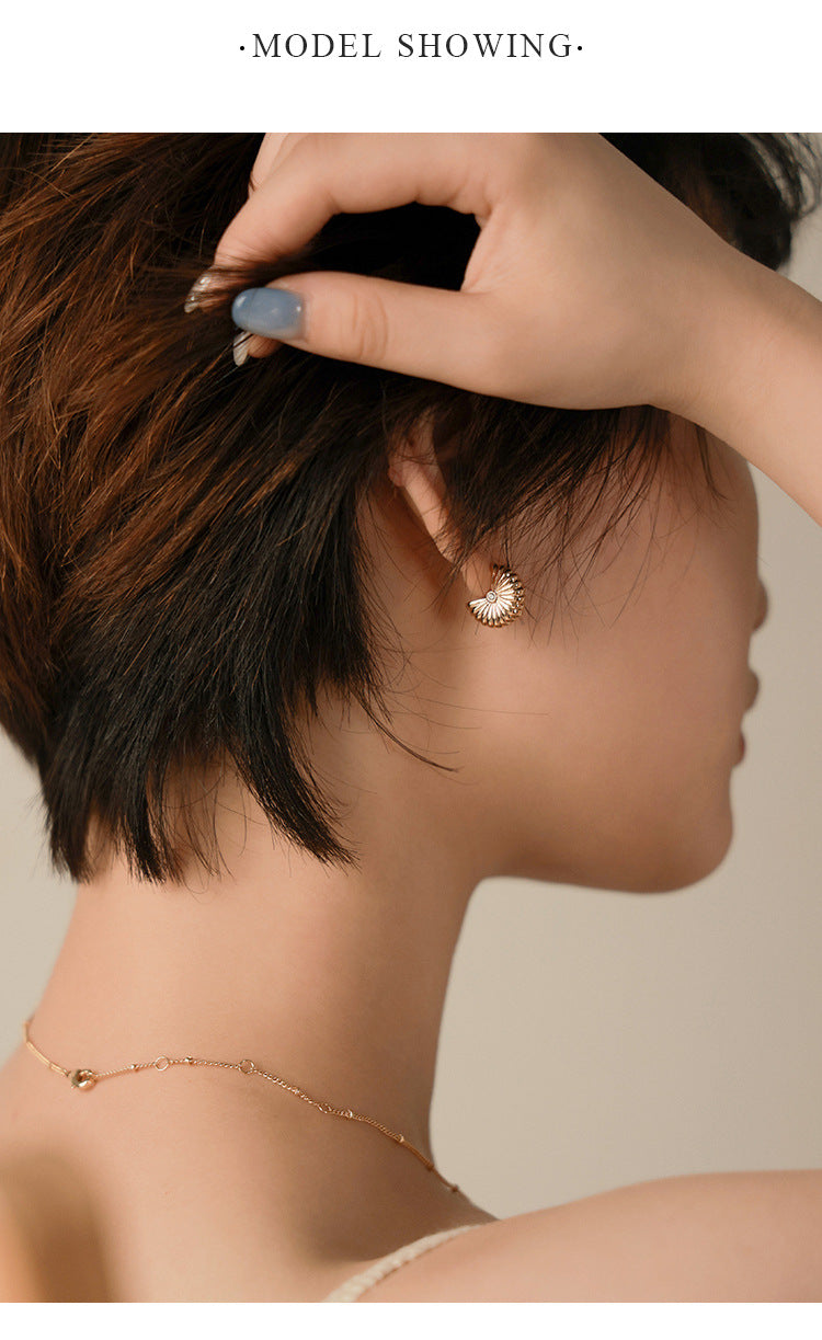 Copper Alloy Synthetic Zircon Earrings French Retro Fashion Elegant Light Luxury Simple Earrings Gold Necklace Davidgold necklace david001