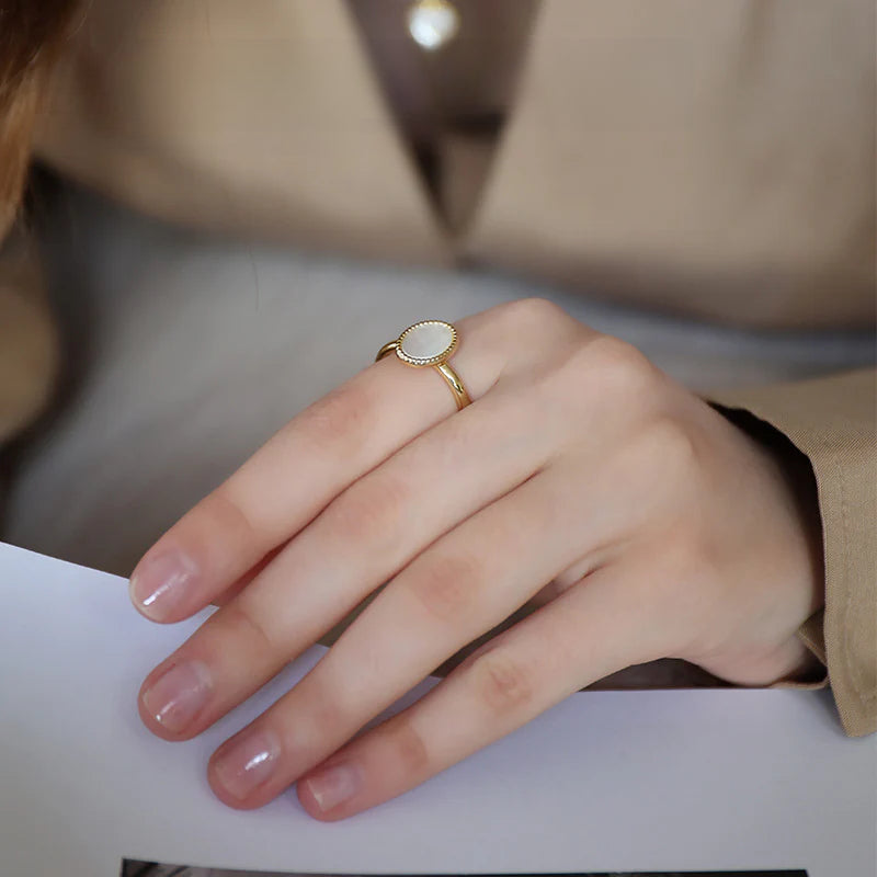 Copper Alloy Imitation Pearl Ring Fashionable Personality Trendy Retro Elegant Design Ring Simple David Gold Necklace Jewelrydavid003 gold necklace jewelry003