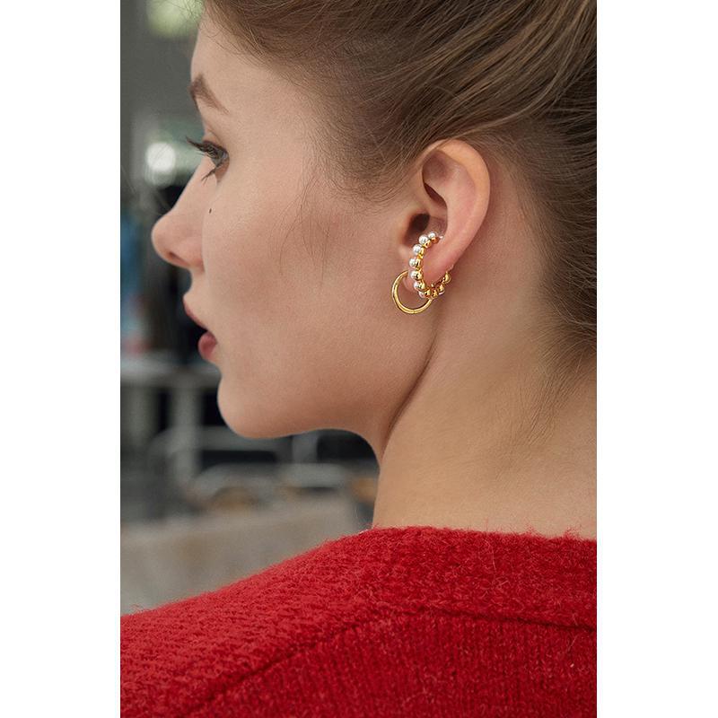 Pearl Ear Cuff No Piercing Feminine European and American Style Fake Earrings Clip-on Earrings No Piercing Ear Clips Jewelry David Jewelry David Gold Necklacejewelry david gold necklace