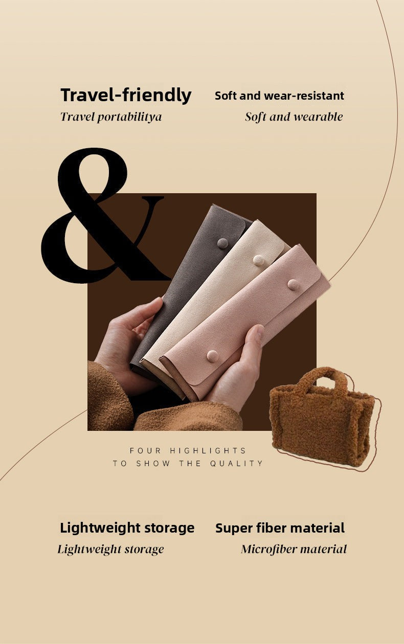 Jewelry Bag Small Bag High-end Portable Travel High-end Necklace Jewelry Storage Box Ring Amazon Jewelry Bag Tiffany Gold Necklace Jewelry DavidTiffany gold necklace jewelry david