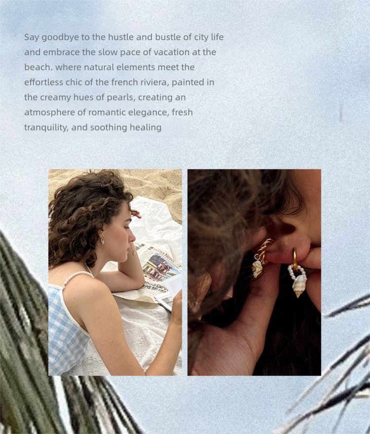 Copper Alloy Earrings Conch Ear Clip Female No Ear Piercing Earrings Unique Design french Ear Bone Clip Gold Necklace David Jewelrygold necklace david jewelry001