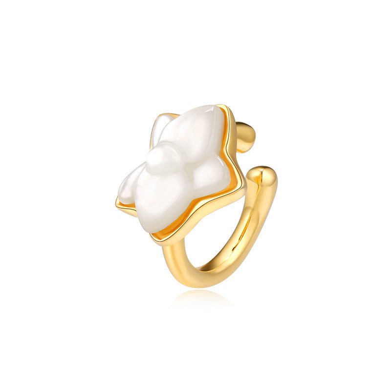 Copper Alloy Enamel Earrings Butterfly Orchid Ear Clips for Women Without Pierced Ears Light Luxury High-end French Niche Earrings Gold Necklace Jewelry Davidgold necklace jewelry david