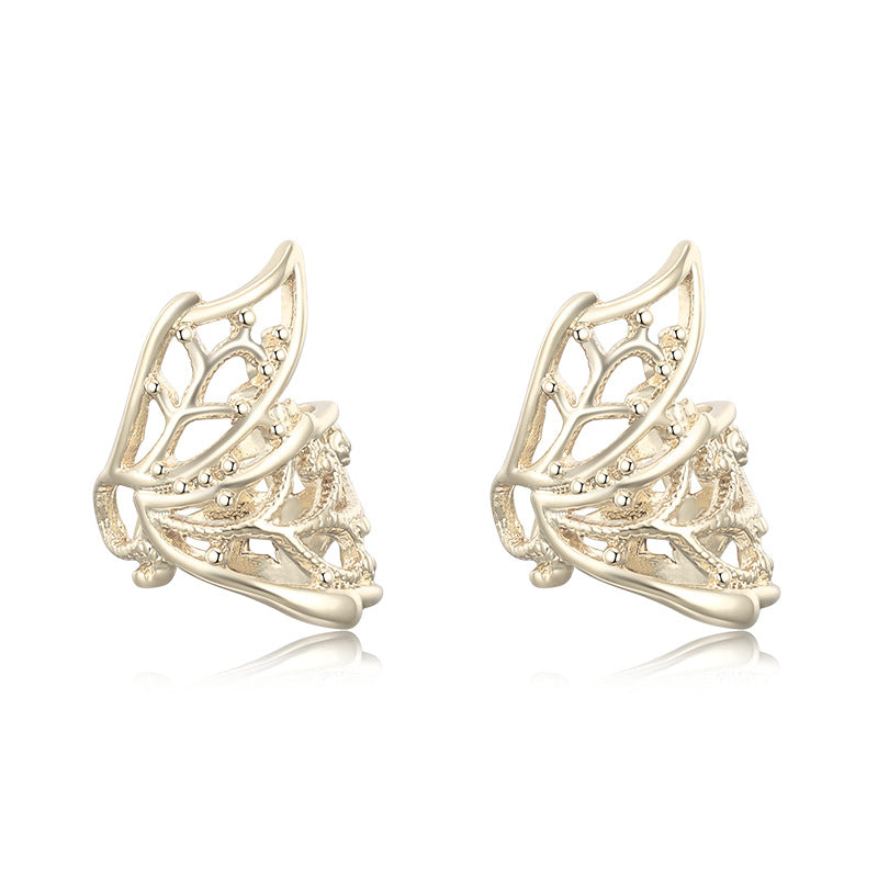 Copper Alloy Ring Ear Clip Style No Piercing Stud Earrings High-end Light Luxury Pearl Earrings French Style Gold Necklace Davidgold necklace david001