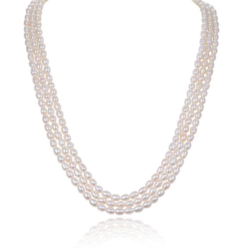 Necklace for Women Light Luxury High-end Sense Elegant Versatile Retro French Style Layered Multi-layer Natural Pearl Collarbone Chain Gold Necklace Jewelrygold necklace jewelry002