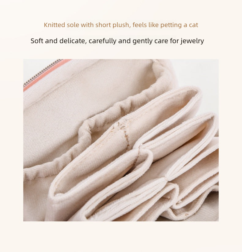 gold necklaceBracelet and Bracelet Storage Bag Jewelry Bag Multi-layer Travel Portable Storage Bag for Accessories and Cultural Artifacts