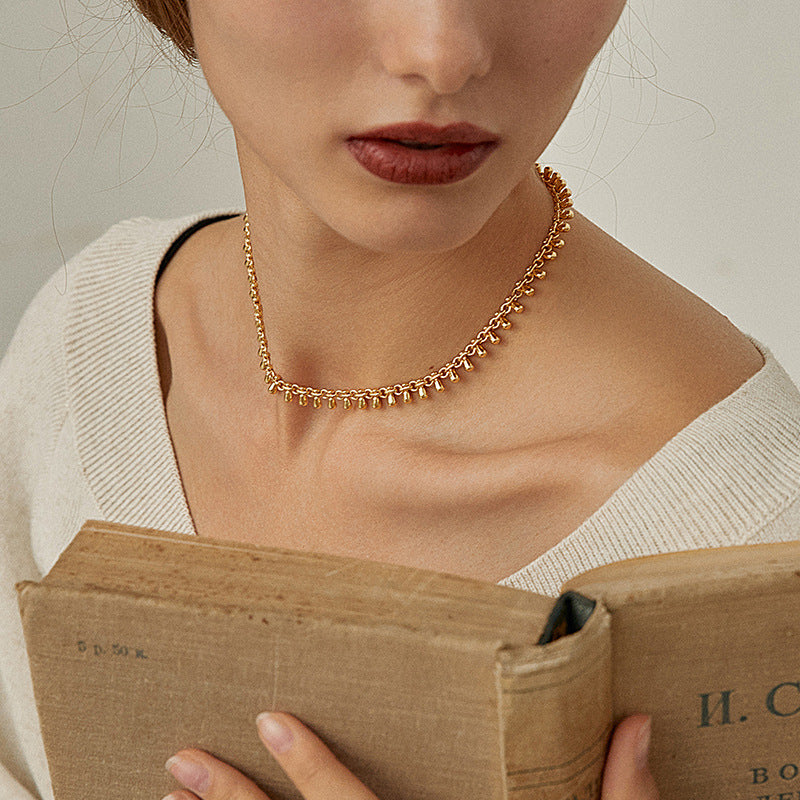 Titanium Steel Necklace Clavicle Chain High-end Jewelry Light Luxury Design Non-fading Short Choker Women's Necklace