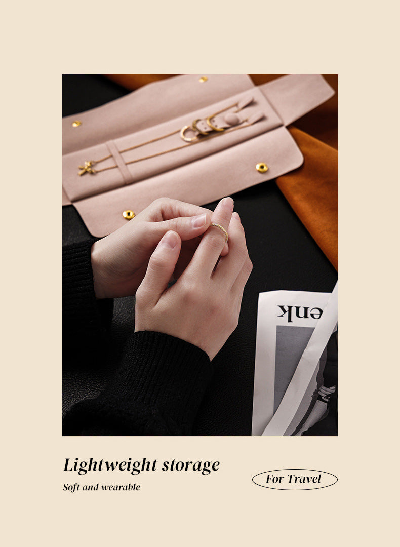 Jewelry Bag Small Bag High-end Portable Travel High-end Necklace Jewelry Storage Box Ring Amazon Jewelry Bag Tiffany Gold Necklace Jewelry DavidTiffany gold necklace jewelry david