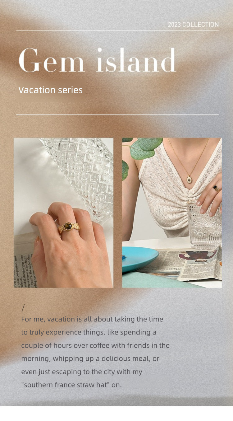 Copper Alloy Ring French Minimalist Braided Fashion Light Luxury Design Sense Ring Index Finger Ring Jewelry Gold Necklace Davidjewelry gold necklace david003