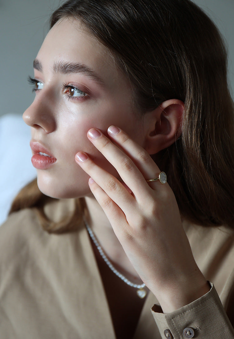 Copper Alloy Imitation Pearl Ring Fashionable Personality Trendy Retro Elegant Design Ring Simple David Gold Necklace Jewelrydavid003 gold necklace jewelry003