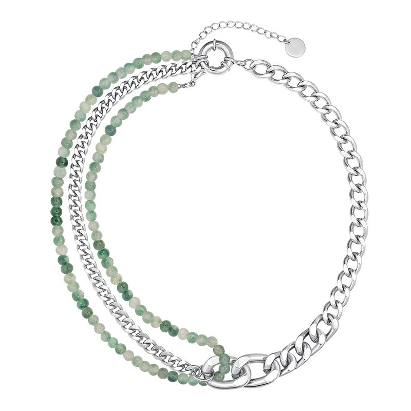 Necklace for Women, Light Luxury, Niche Design, High-end Accessory, Ins Style, Minimalist Double-layer Splicing Decorative Collarbone Chain, Jewelry Davidjewelry david002