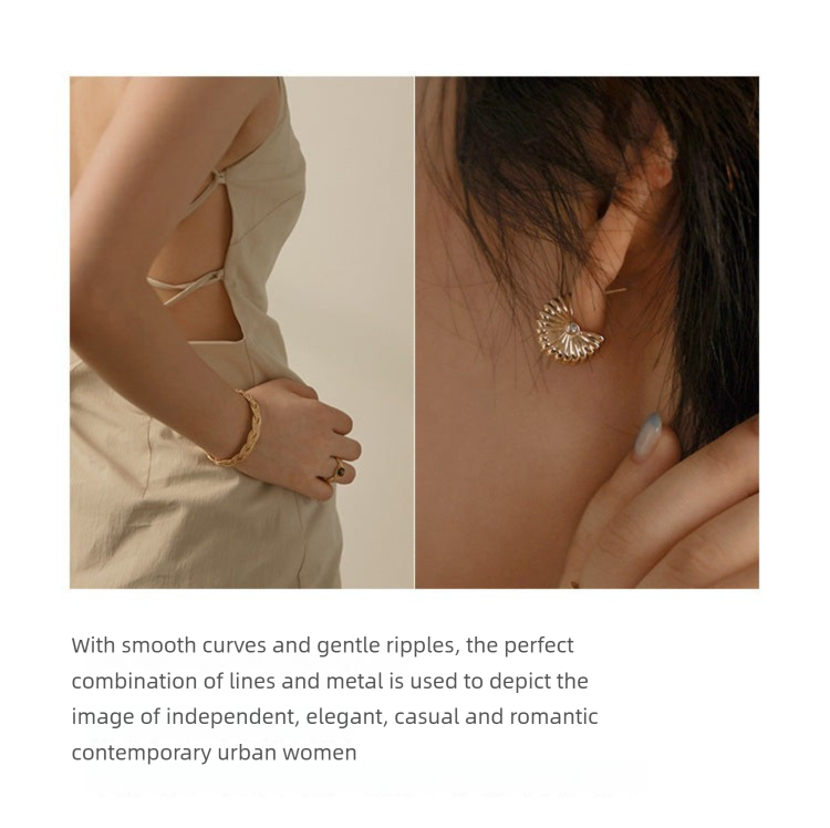 Copper Alloy Synthetic Zircon Earrings French Retro Fashion Elegant Light Luxury Simple Earrings Gold Necklace Davidgold necklace david001