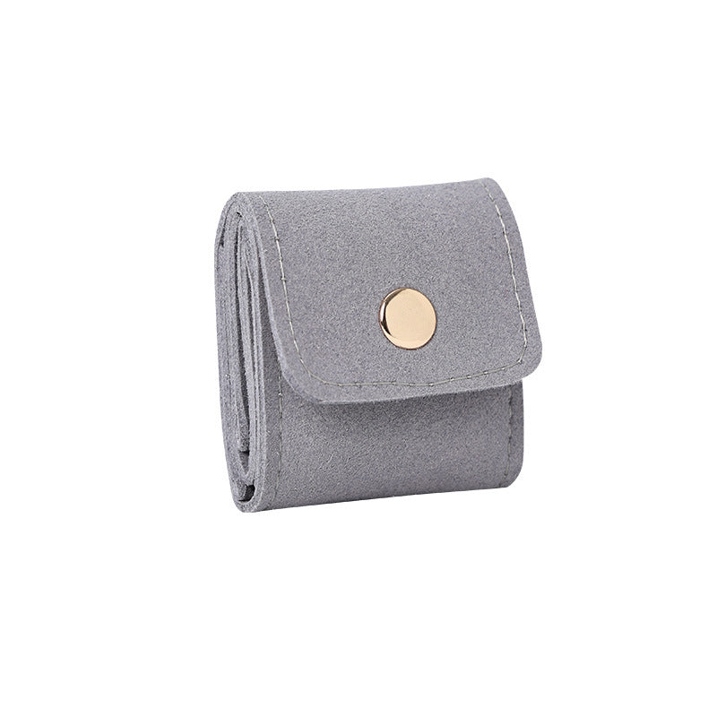 Portable Ring Bag Box Small Velvet High-end Storage High-Value Light Luxury Travel Earrings Jewelry Storage Box Gold Necklace David Jewelry Tiffanygold necklace david jewelry Tiffany