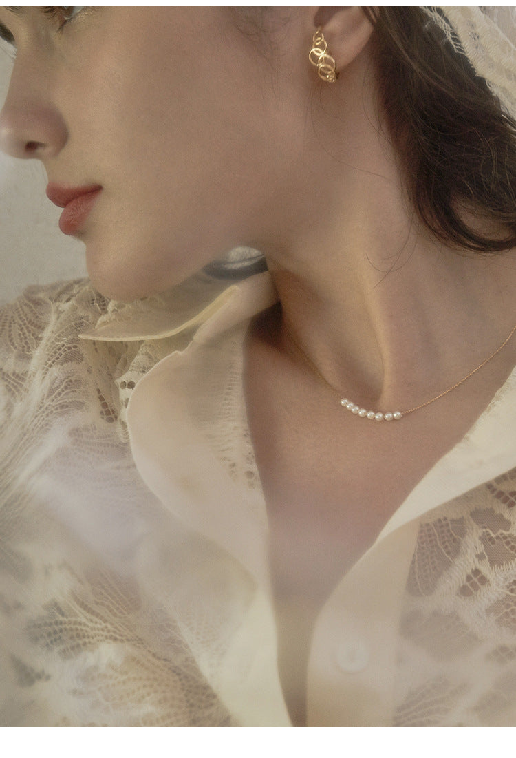 925 Silver Earrings Ear Clip Style No Piercing Women's Earrings Earrings Minimalist Niche Sweet Cool French Style High-end David Gold Necklacedavid gold necklace