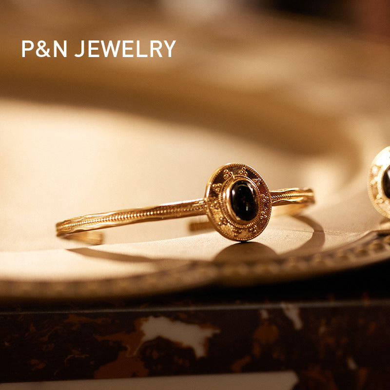 Copper Alloy Bracelet French Simple Elegant Vintage Light Luxury Bracelet Bangle