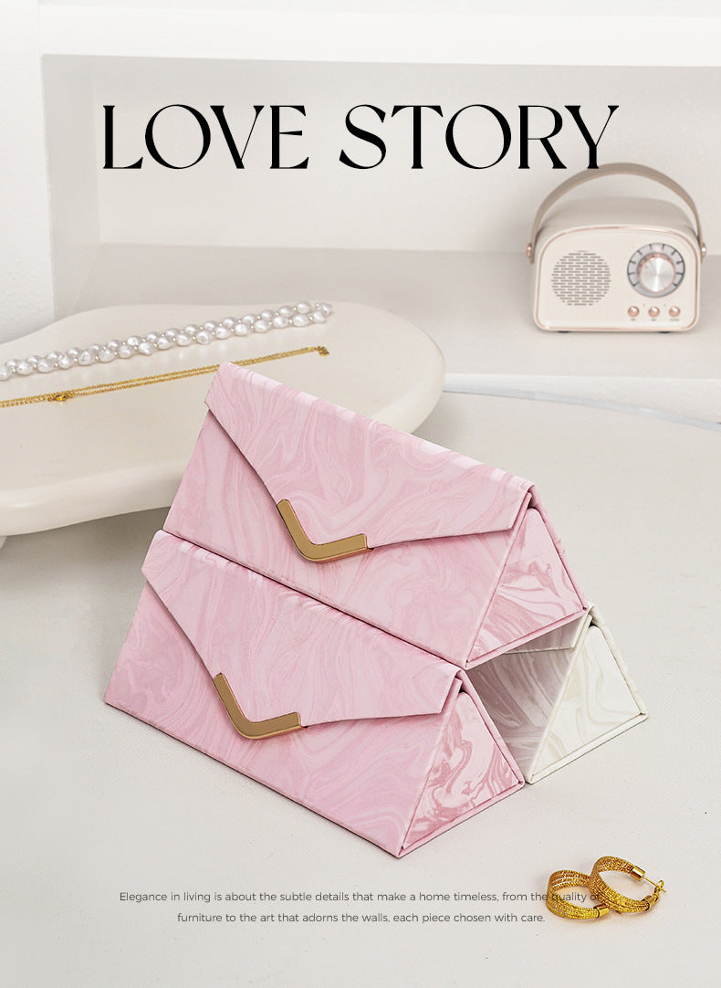 davidCross-Border Direct Supply Jewelry Box Luxury Foldable Jewelry Box Earrings Rings Necklaces Storage Jewelry Glasses Storage Box