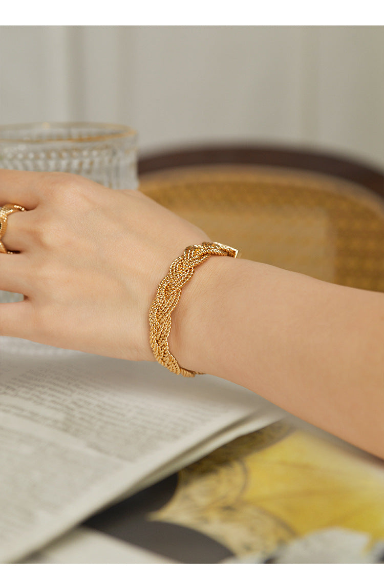 French Retro Simple Elegant Fashion Classic Design Light Luxury Bracelet David Gold Necklacedavid gold necklace