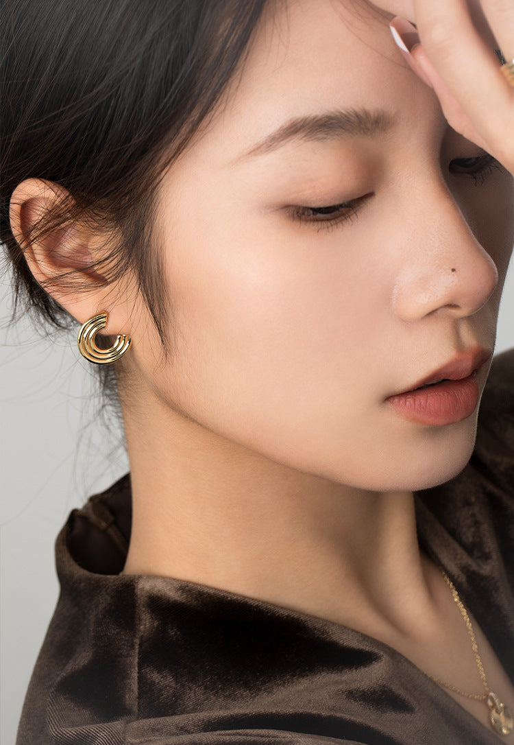 Original Design Fashionable and Elegant Lazy French Style Earrings Stud Earrings Simple David Gold Necklace Jewelrydavid gold necklace jewelry001