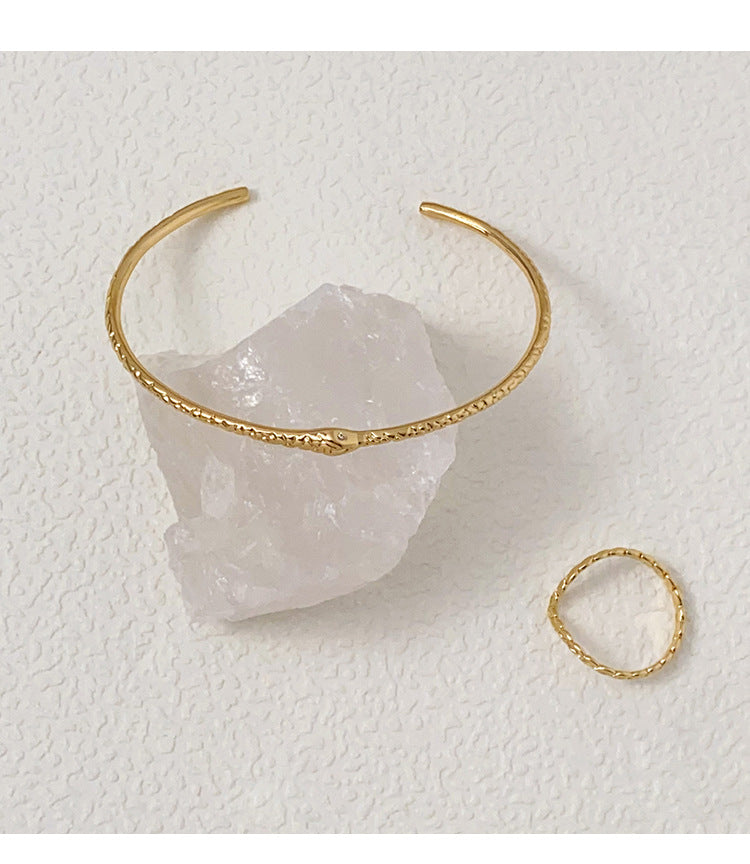 Copper Alloy Synthetic Zircon Bracelet French Style Elegant Light Luxury Retro Simple Fashion Bracelet Jewelry Gold Necklace Davidjewelry gold necklace david