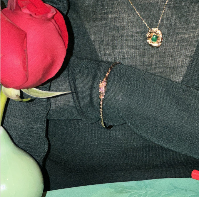 French Retro Dragon Year New Fashion Versatile Elegant Bracelet Jewelry Gold Necklacejewelry gold necklace