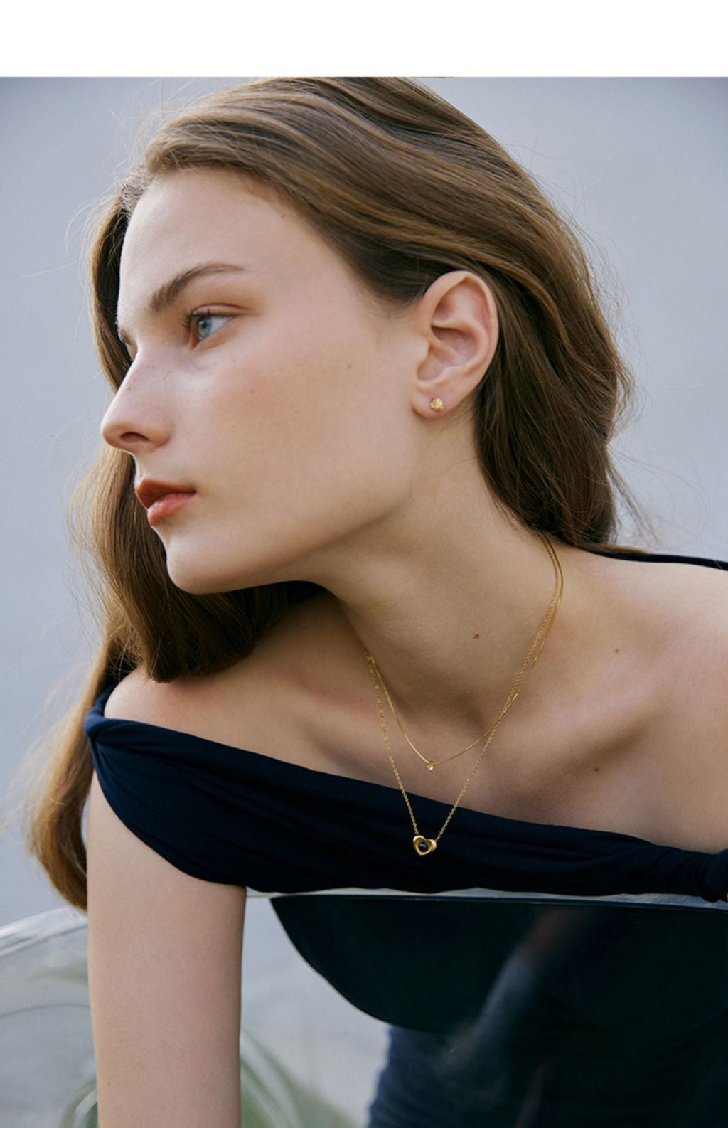 Chain 925 Silver Synthetic Zircon Silver Necklace Light Luxury Niche Minimalist Choker Petite Gold Collarbone Chain David Jewelrydavid jewelry002