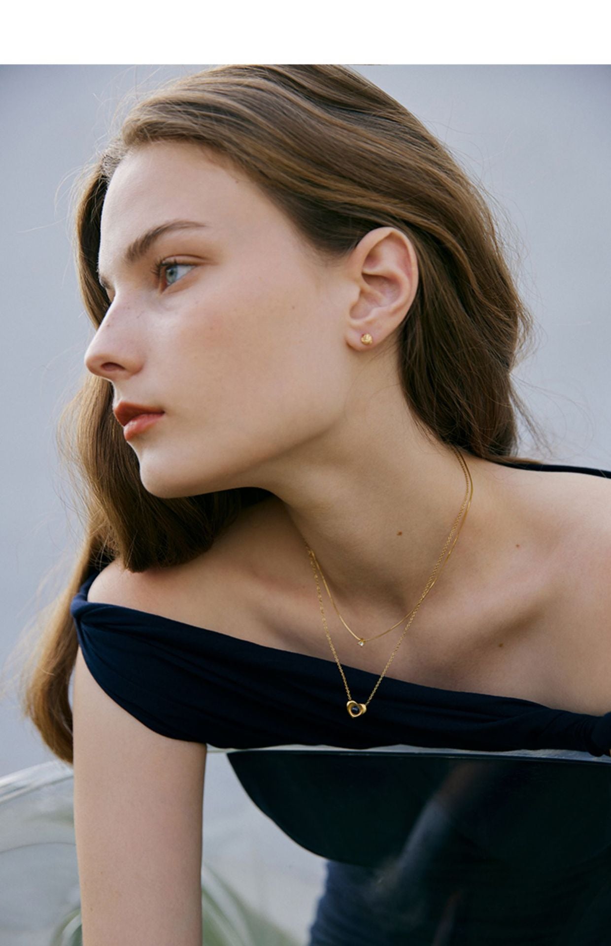 Chain 925 Silver Synthetic Zircon Silver Necklace Light Luxury Niche Minimalist Choker Petite Gold Collarbone Chain David Jewelrydavid jewelry002