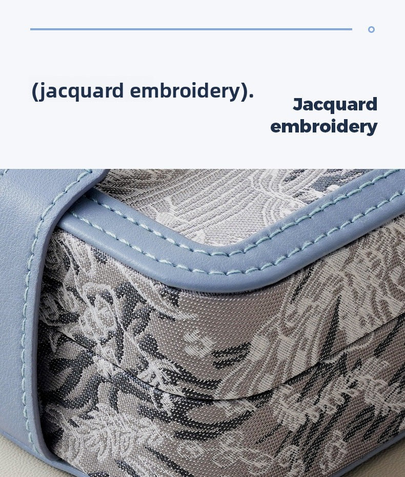 Source Manufacturer Vintage Exquisite Jewelry Box Storage Embroidery Portable Earrings Necklace Ring High-end Jewelry Box Bag Jewelry David Tiffany Gold Necklacejewelry david Tiffany gold necklace