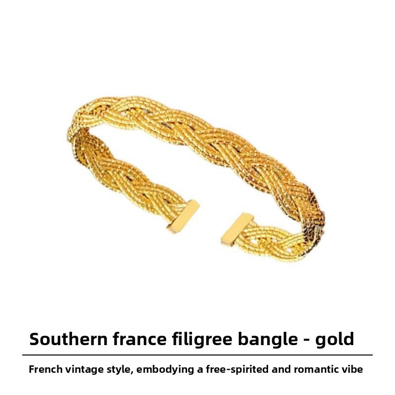 French Retro Simple Elegant Fashion Classic Design Light Luxury Bracelet David Gold Necklacedavid gold necklace