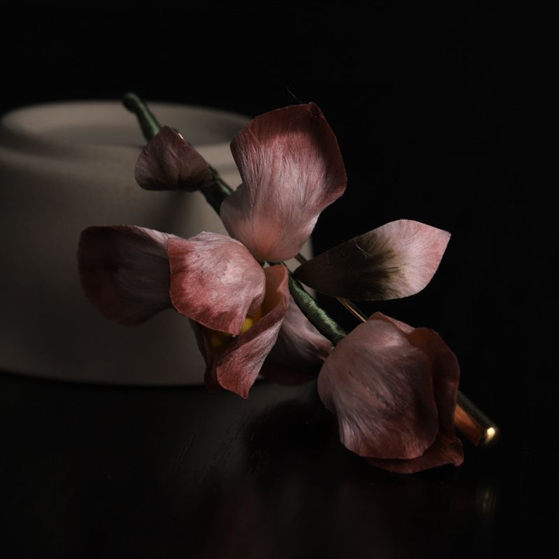 Iris Velvet Flower Brooch| Intangible Cultural Heritage Handmade Accessory