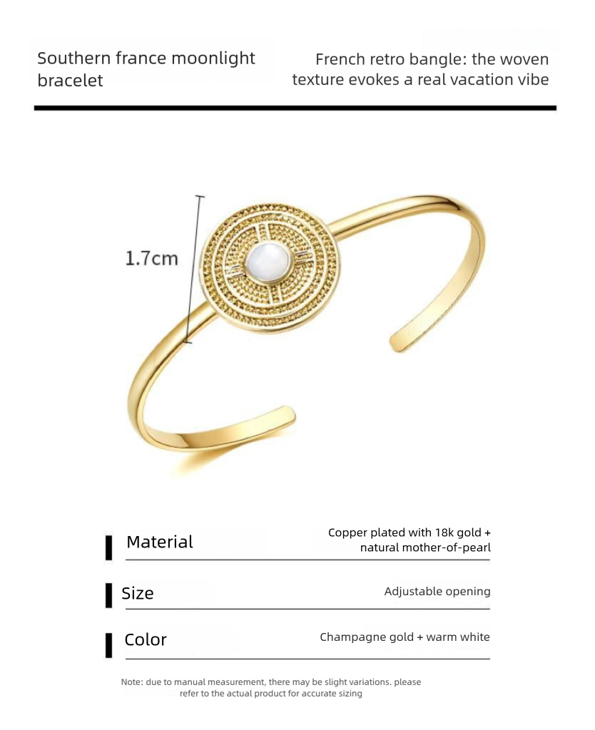 Copper Alloy Imitation Pearl Bracelet Southern French White Agate Bracelet Elegant Simple French Retro Personality Fashion Bracelet David Jewelrydavid jewelry004