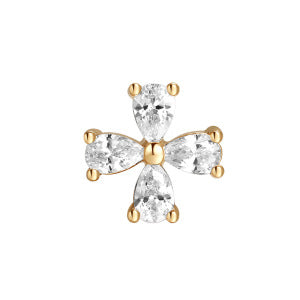 925 Silver Synthetic Zircon Pendant Necklace for Women, Light Luxury Four-Leaf Clover Jewelry Pendant, High-End Clavicle Chain Jewelry Gold Necklace Davidjewelry gold necklace david002