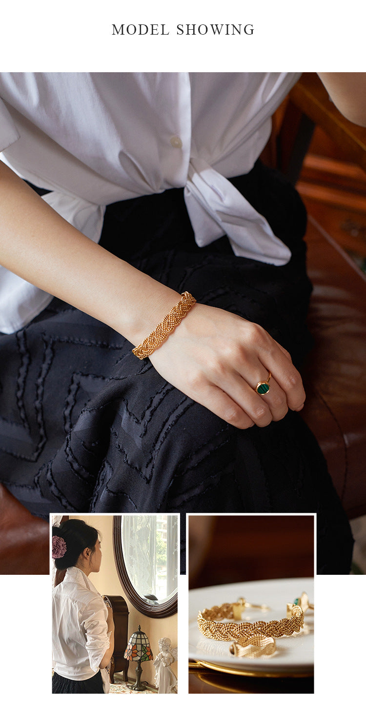 French Retro Simple Elegant Fashion Classic Design Light Luxury Bracelet David Gold Necklacedavid gold necklace