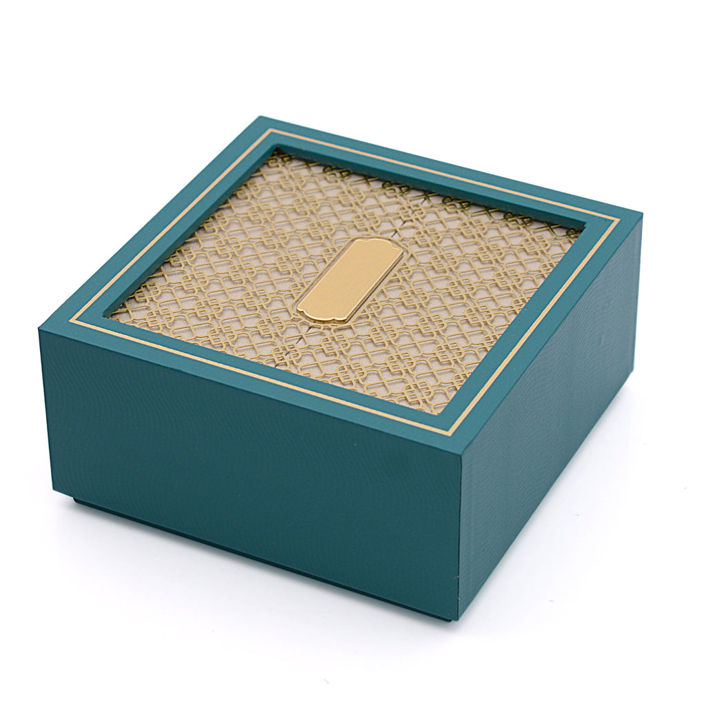 Traditional Gold Double-Opening Jewelry Box High-End Packaging Box Jewelry Gift Box Jade Gold Jewelry Box