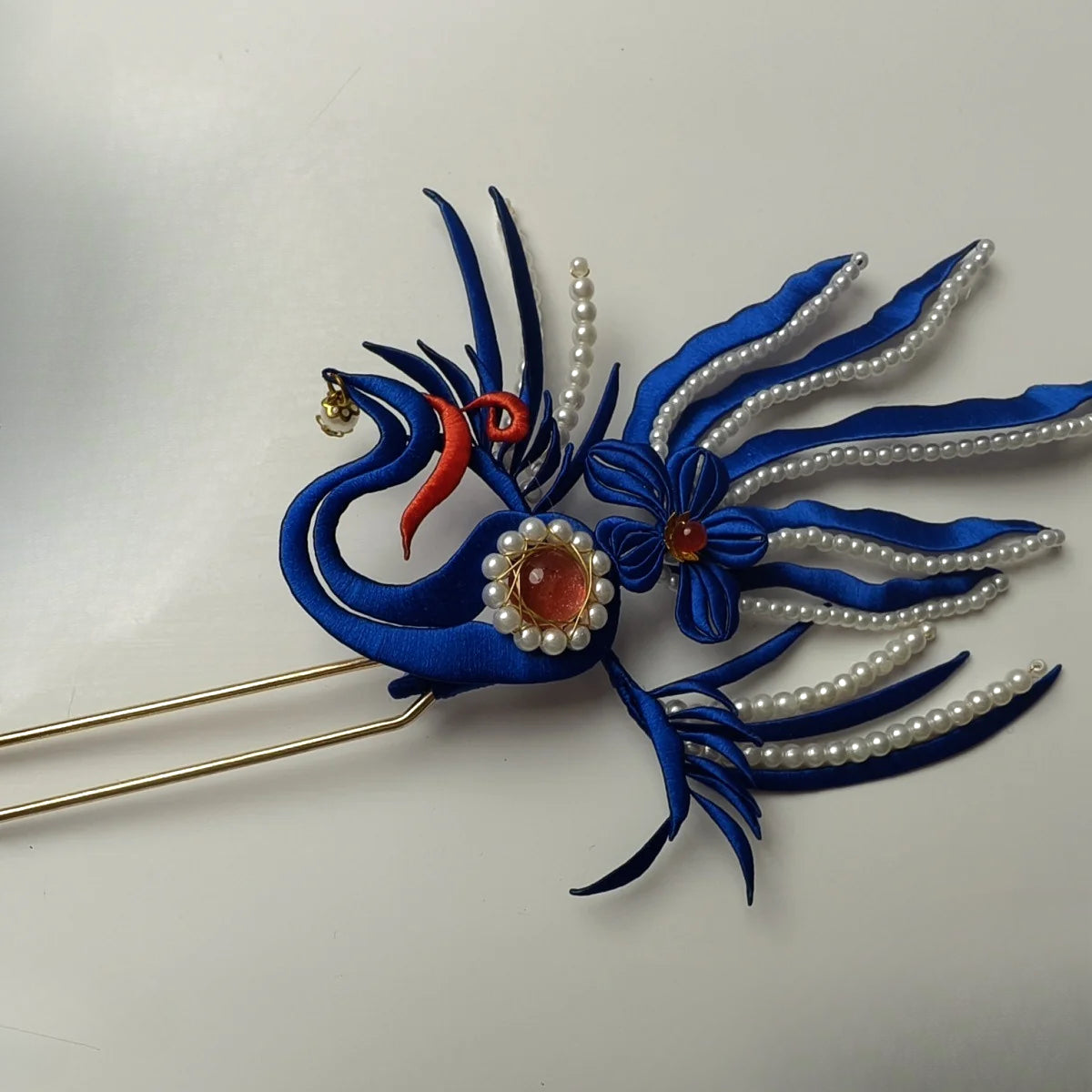 Chinese Intangible Cultural Heritage Twisted Flower Ancient Style Phoenix Hairpin Hanfu Handmade Ancient Style Hair Accessorydavid Gold Necklace