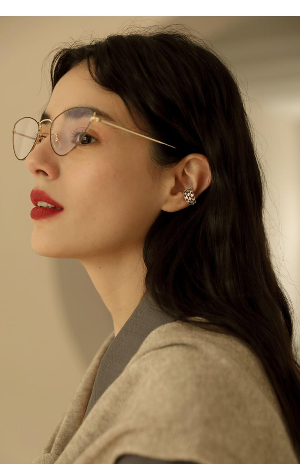 Zircon Ear Clip Style Non-Pierced Women's Earrings Vintage Non-Hole Ear Cuff David Jewelry Gold Necklacedavid jewelry gold necklace