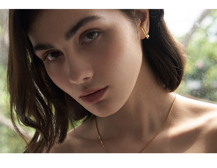 Ear Clip Type Painless No Ear Piercing Female Temperament Niche Ear Hook Side Ear Bone Clip 0528