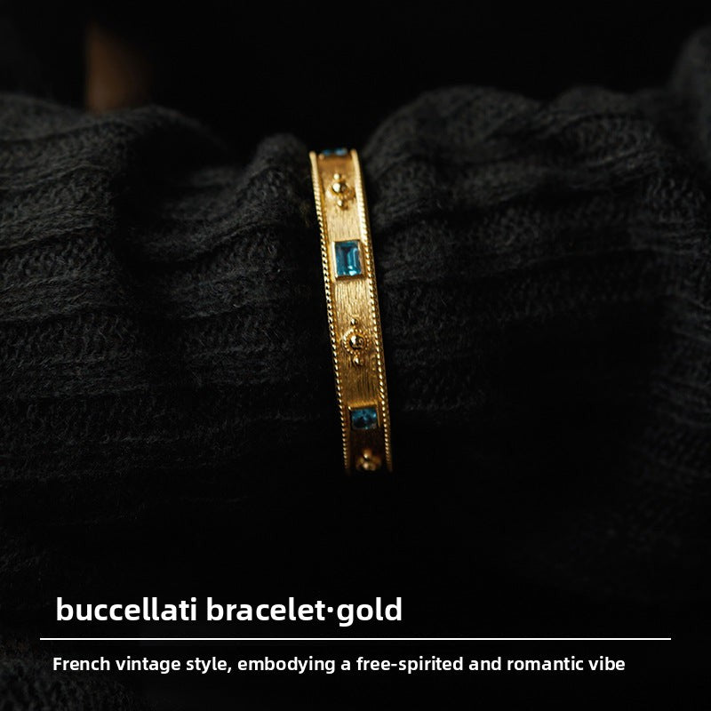 Brass Alloy Bracelet French Retro Bracelet Autumn Winter Fashion Simple Light Luxury Bracelet David Gold Necklacedavid gold necklace