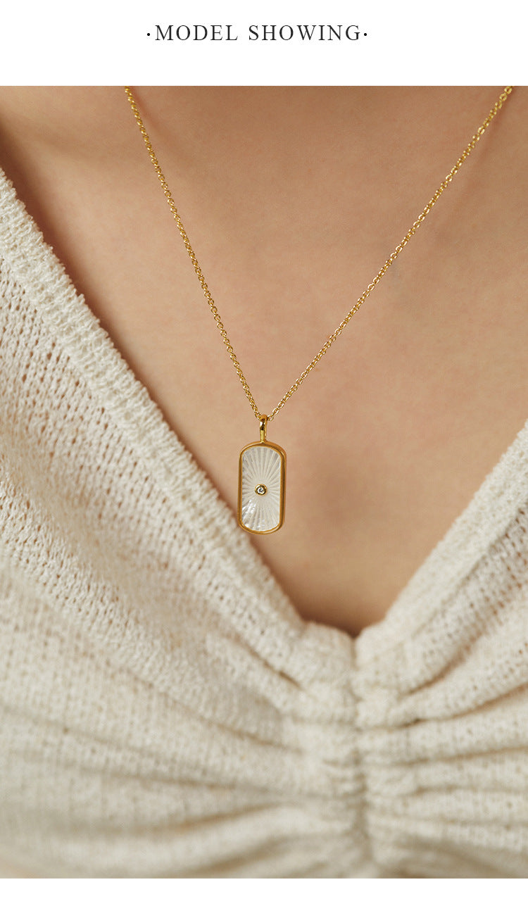 925 Silver Chain French Light Luxury Design Fashion Simple Style Necklace Pendant Gold Necklace Jewelrygold necklace jewelry002