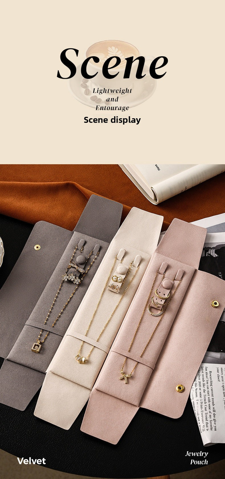 Jewelry Bag Small Bag High-end Portable Travel High-end Necklace Jewelry Storage Box Ring Amazon Jewelry Bag Tiffany Gold Necklace Jewelry DavidTiffany gold necklace jewelry david