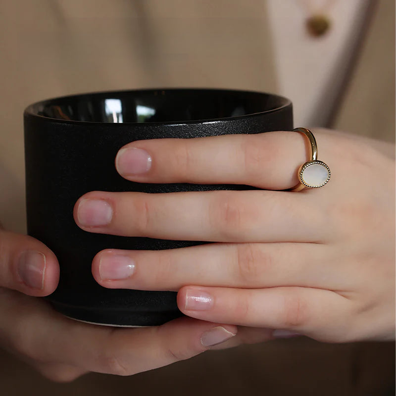 Copper Alloy Imitation Pearl Ring Fashionable Personality Trendy Retro Elegant Design Ring Simple David Gold Necklace Jewelrydavid003 gold necklace jewelry003