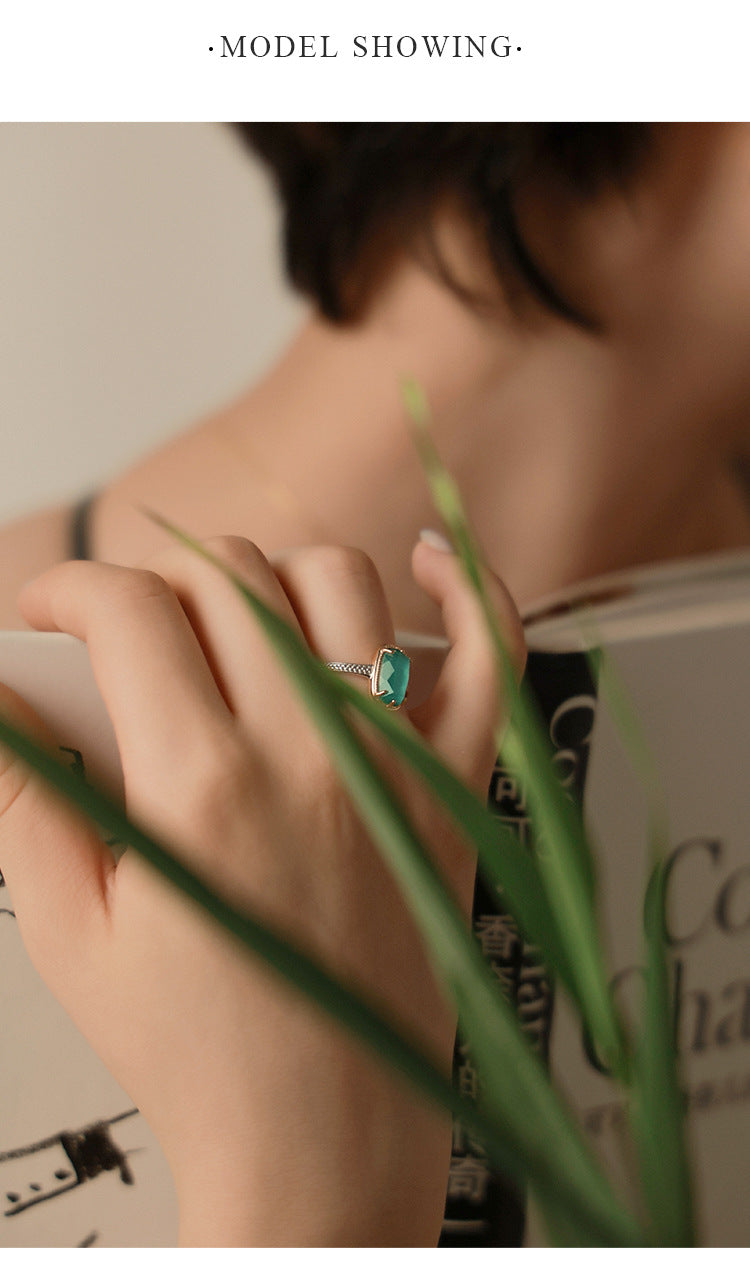 925 Silver Ring French Fashion Lazy Temperament Light Luxury Simple Retro Ring David Gold Necklacedavid gold necklace003