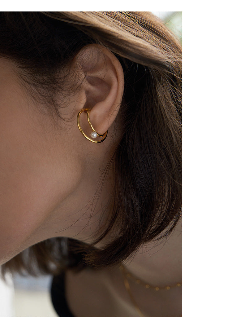 Ear Clip Type Painless No Ear Piercing Female Temperament Niche Ear Hook Side Ear Bone Clip 0528