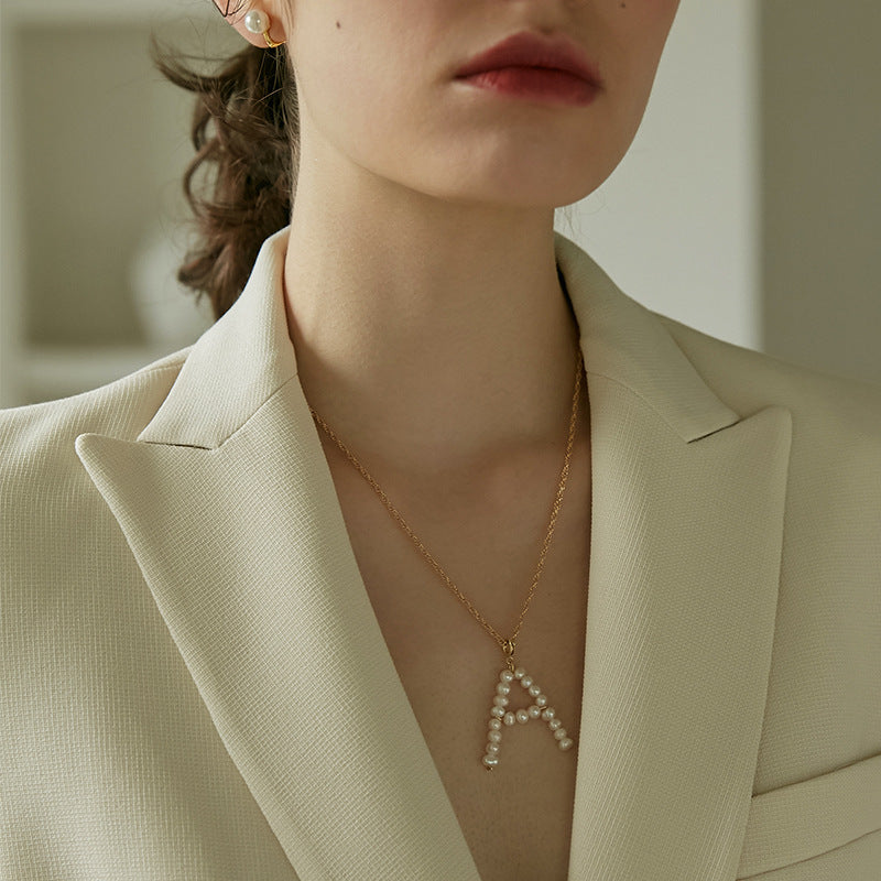 Necklace for Women, Light Luxury Niche Brand, Elegant Choker, Fairy Cool Style Accessory, A Pendant Pearl, Ins Collarbone Chain, David Jewelrydavid jewelry002