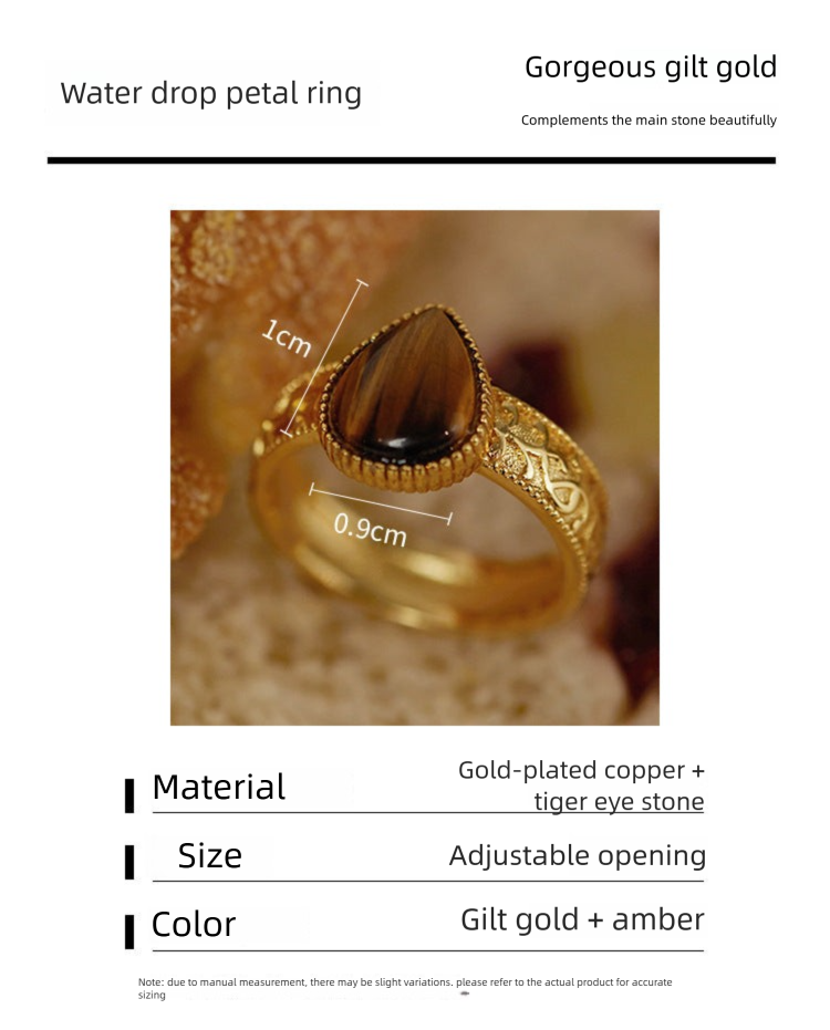 Copper Alloy Ring Southern France Fashion Retro Simple Light Luxury Autumn Winter Style Ring David Gold Necklacedavid gold necklace003