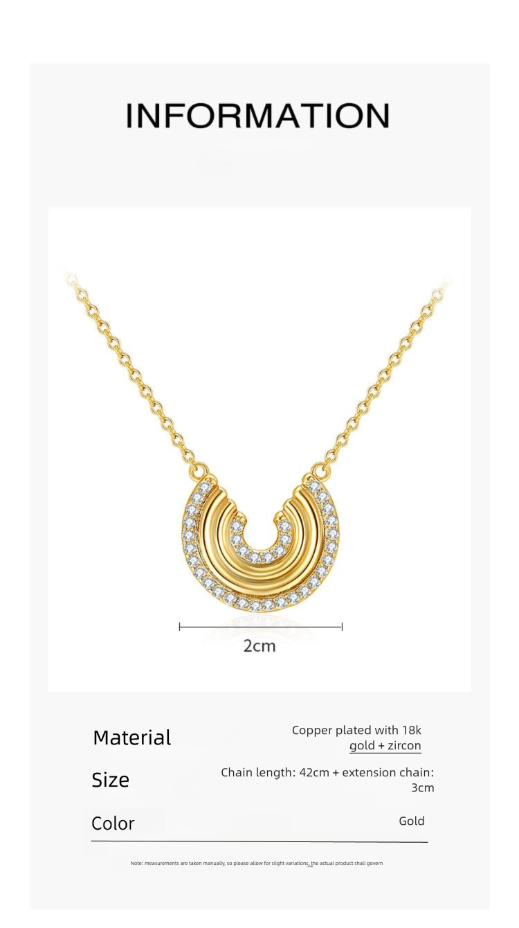 Copper Alloy Necklace French Lazy Fashion Retro Temperament Personality Design Light Luxury Necklace Pendant Jewelry Gold Necklace Davidjewelry gold necklace david002