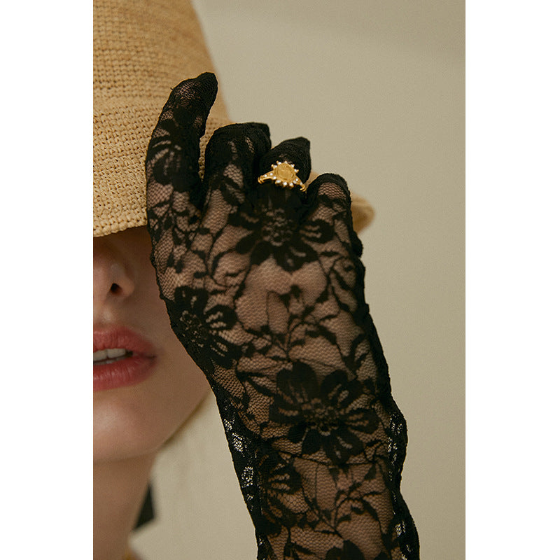 Titanium Steel Synthetic Zircon Ring Ring Female Niche Design Fashion Titanium Steel Non-Fading Retro Index Finger Ring Gold Necklace David Jewelrygold necklace david jewelry003