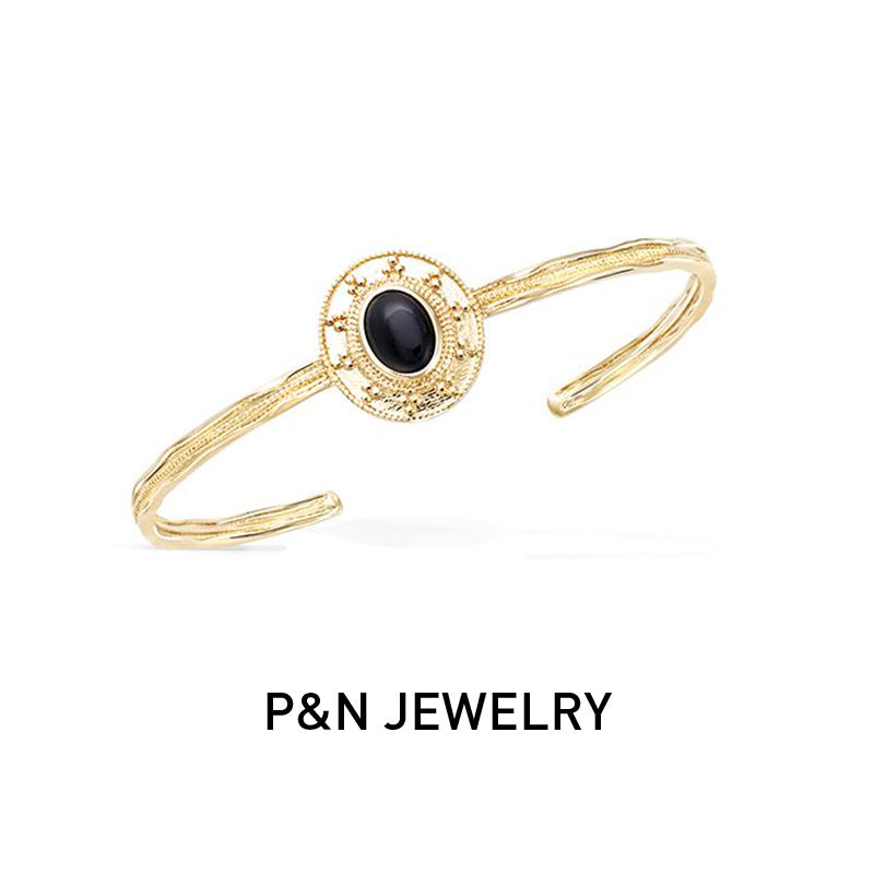 Copper Alloy Bracelet French Simple Elegant Vintage Light Luxury Bracelet Bangle