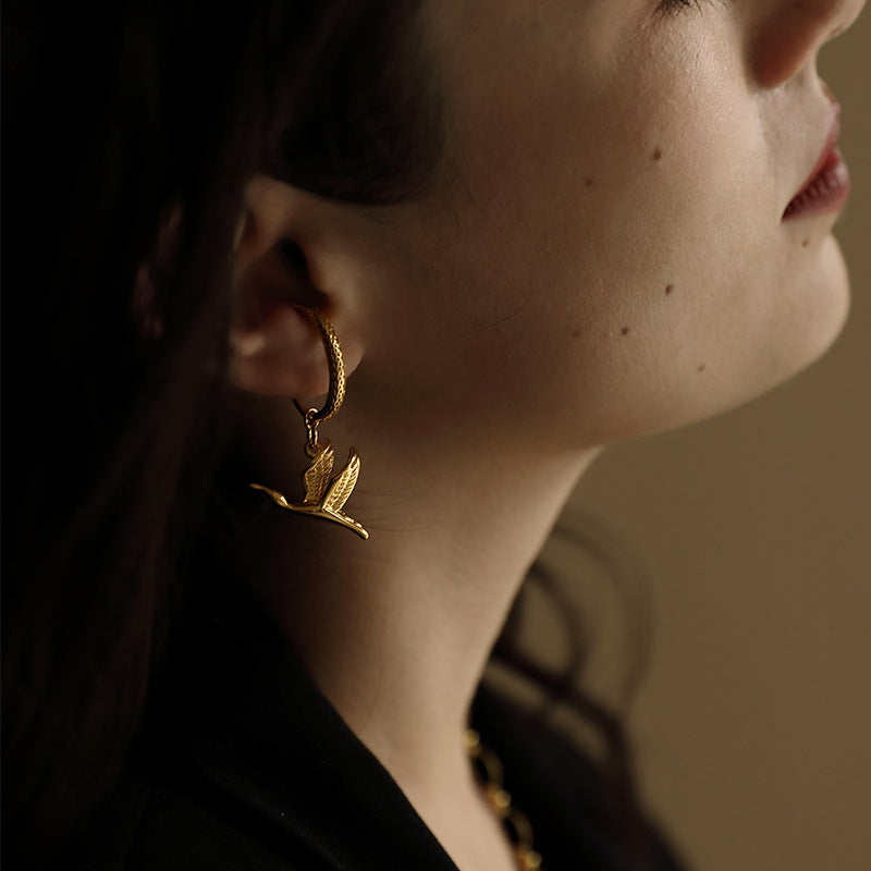 Titanium Steel Synthetic Zircon Pendant Ear Cuff Ear Hook Elegant Earrings Gold Coin Bracelet Necklace Pendant David Jewelrydavid jewelry001