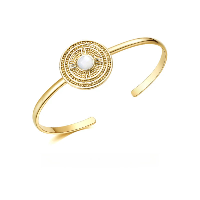 Copper Alloy Imitation Pearl Bracelet Southern French White Agate Bracelet Elegant Simple French Retro Personality Fashion Bracelet David Jewelrydavid jewelry004