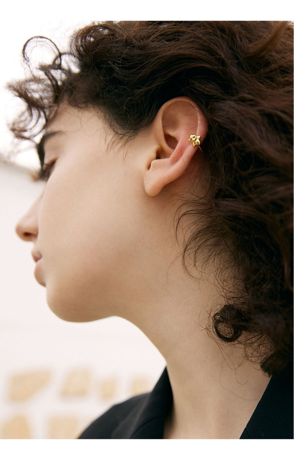 Copper Alloy Enamel Earrings Butterfly Orchid Ear Clips for Women Without Pierced Ears Light Luxury High-end French Niche Earrings Gold Necklace Jewelry Davidgold necklace jewelry david