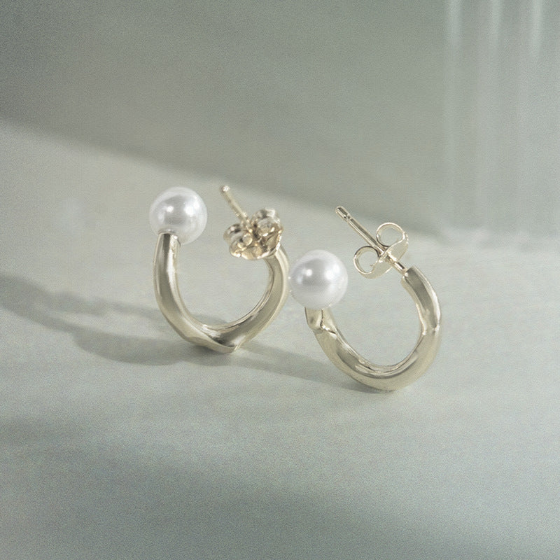 Copper Alloy Imitation Pearl Earrings Pearl Earrings Niche Design Sense High-end Sense Temperament Stud Earrings 2022 Jewelry Davidjewelry david001